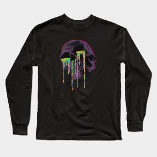 Drippy Skull Art Long Sleeve T-Shirt